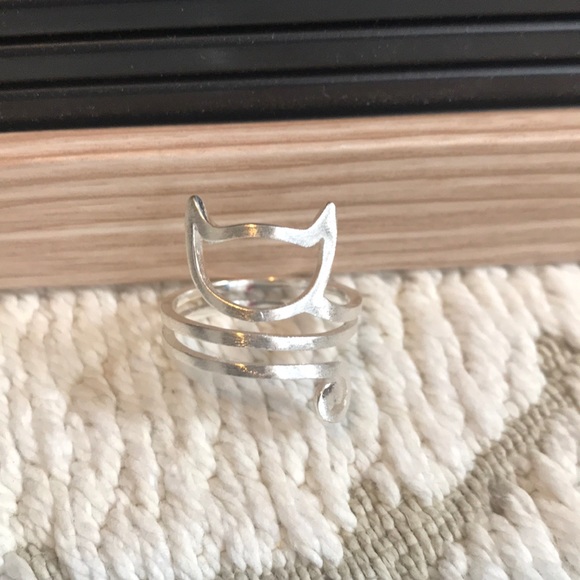 NWOT! Adjustable Tibetan Silver Cat Ring! - Picture 3 of 4